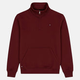 Tommy Premium Cotton Fleece Zip-Up (Maroon)